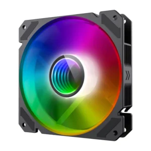 Кулер для корпусу GAMEMAX 120 мм, 3pin(M/F)/3+4pin Molex ARGB, чорна рамка FN-12Rainbow-C9-Infinity UA