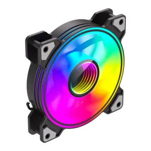 Кулер для корпусу GAMEMAX 120 мм, ARGB 3pin 5V(M/F),Molex+ 3pin, AURA SYNC or ARGB HUB Dual Ring Infinity BK UA