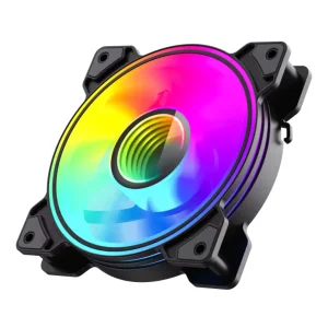 Кулер для корпусу GAMEMAX 120 мм, ARGB 3pin 5V(M/F),Molex+ 3pin, AURA SYNC or ARGB HUB Dual Ring Infinity BK UA