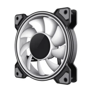 Кулер для корпусу GAMEMAX 120 мм, ARGB 3pin 5V(M/F),Molex+ 3pin, AURA SYNC or ARGB HUB Dual Ring Infinity BK UA