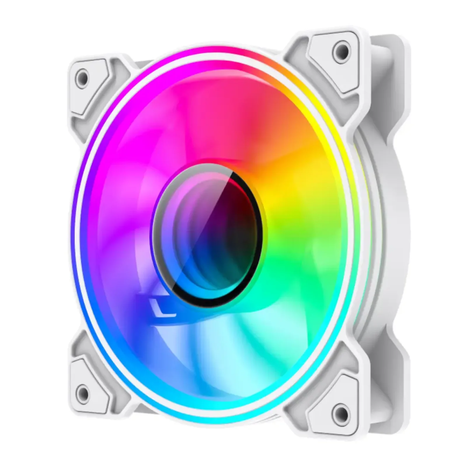 Кулер для корпусу GAMEMAX 120 мм, ARGB 3pin 5V(M/F),Molex+ 3pin, AURA SYNC or ARGB HUB Dual Ring Infinity WH UA