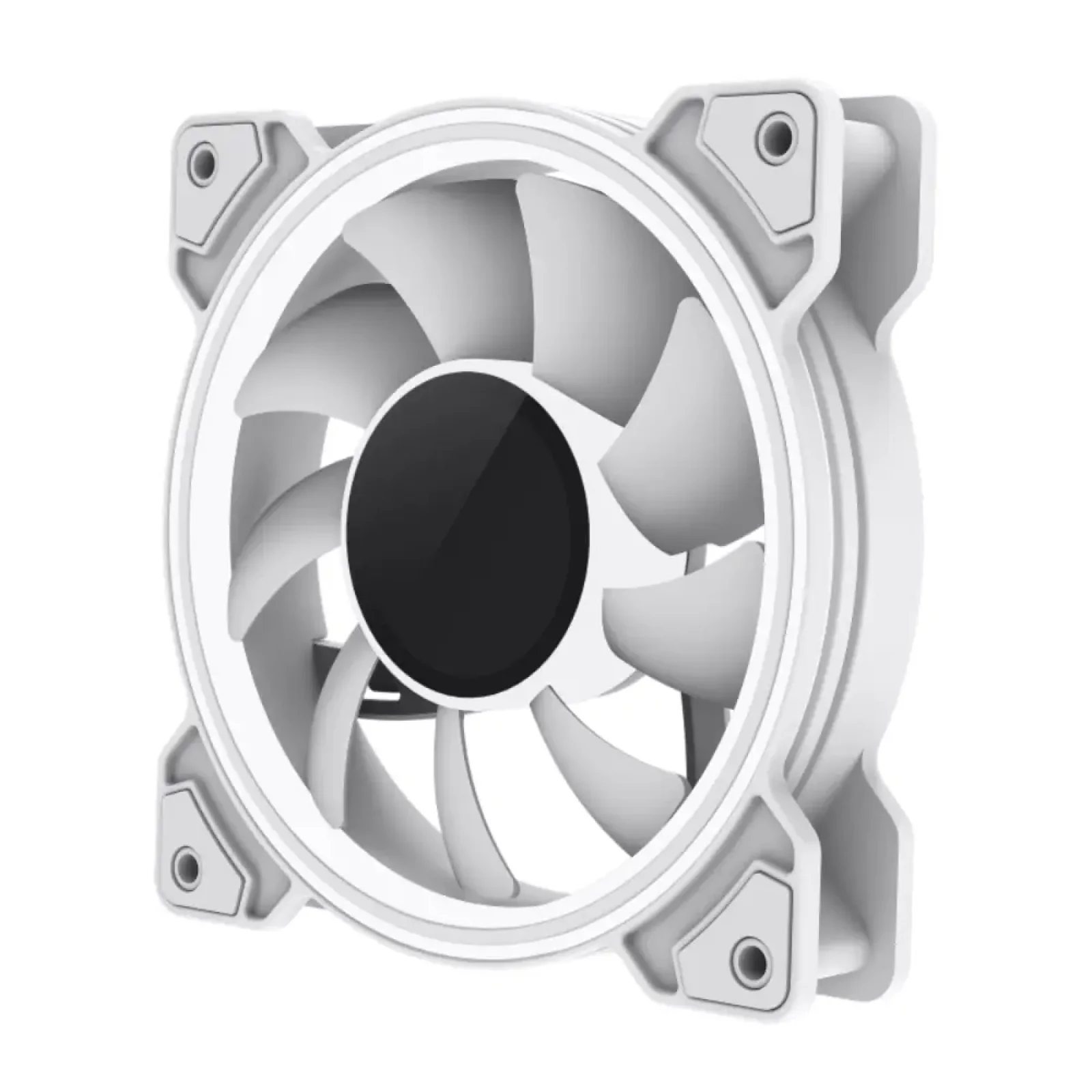 Кулер для корпусу GAMEMAX 120 мм, ARGB 3pin 5V(M/F),Molex+ 3pin, AURA SYNC or ARGB HUB Dual Ring Infinity WH UA