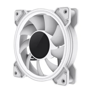 Кулер для корпусу GAMEMAX 120 мм, ARGB 3pin 5V(M/F),Molex+ 3pin, AURA SYNC or ARGB HUB Dual Ring Infinity WH UA