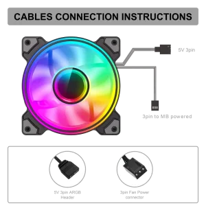 Кулер для корпуса GAMEMAX 120mm*4 KIT ARGB fan DRH400 UA