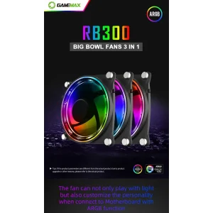 Кулер для корпусу GAMEMAX 120mm*3 KIT ARGB fan RB 300 UA