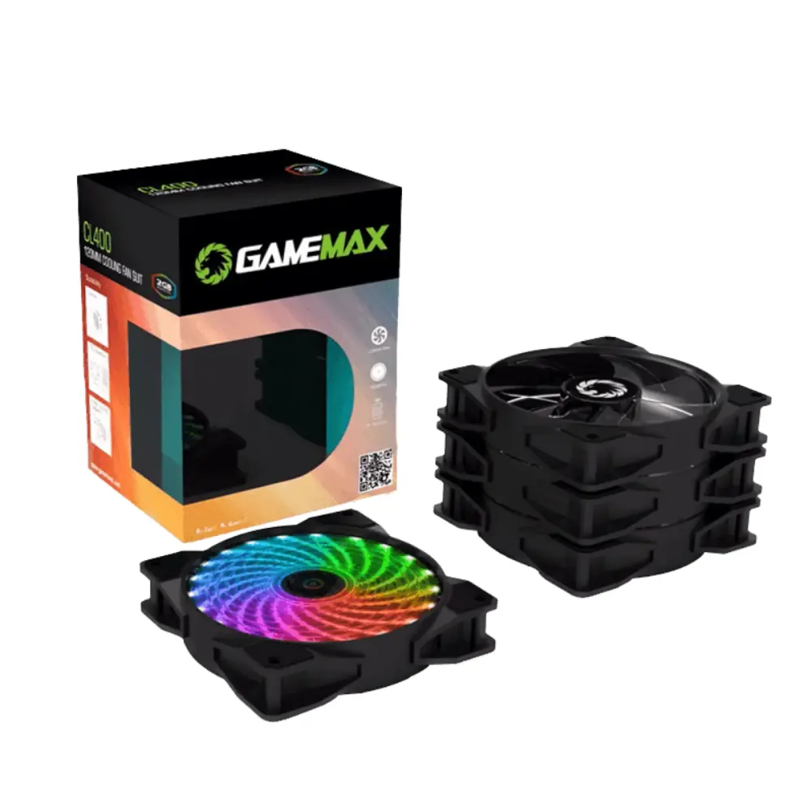 Кулер для корпусу GAMEMAX 120mm*3 KIT ARGB fan RB 300 UA