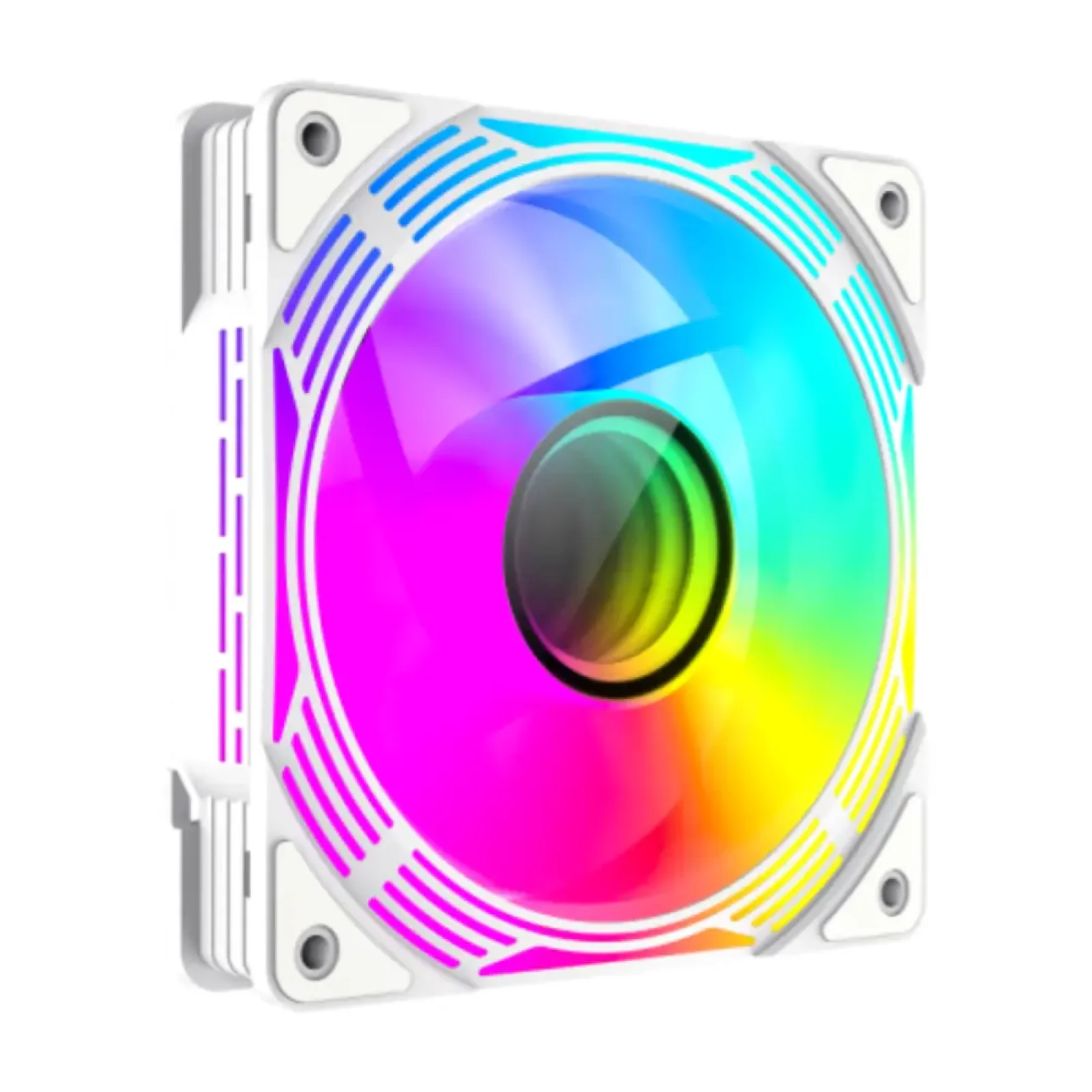 Кулер для корпусу GAMEMAX 120 мм, 4pin(M/F)/3pin(M/F), ARGB, PWM, білий, FN12A-C8I-W UA