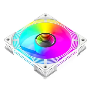 Кулер для корпусу GAMEMAX 120 мм, 4pin(M/F)/3pin(M/F), ARGB, PWM, білий, FN12A-C8I-W UA