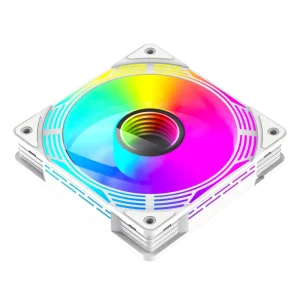 Кулер для корпусу GAMEMAX 120 мм, 4pin(M/F)/3pin(M/F), ARGB, PWM, білий, FN12A-C8I-W UA