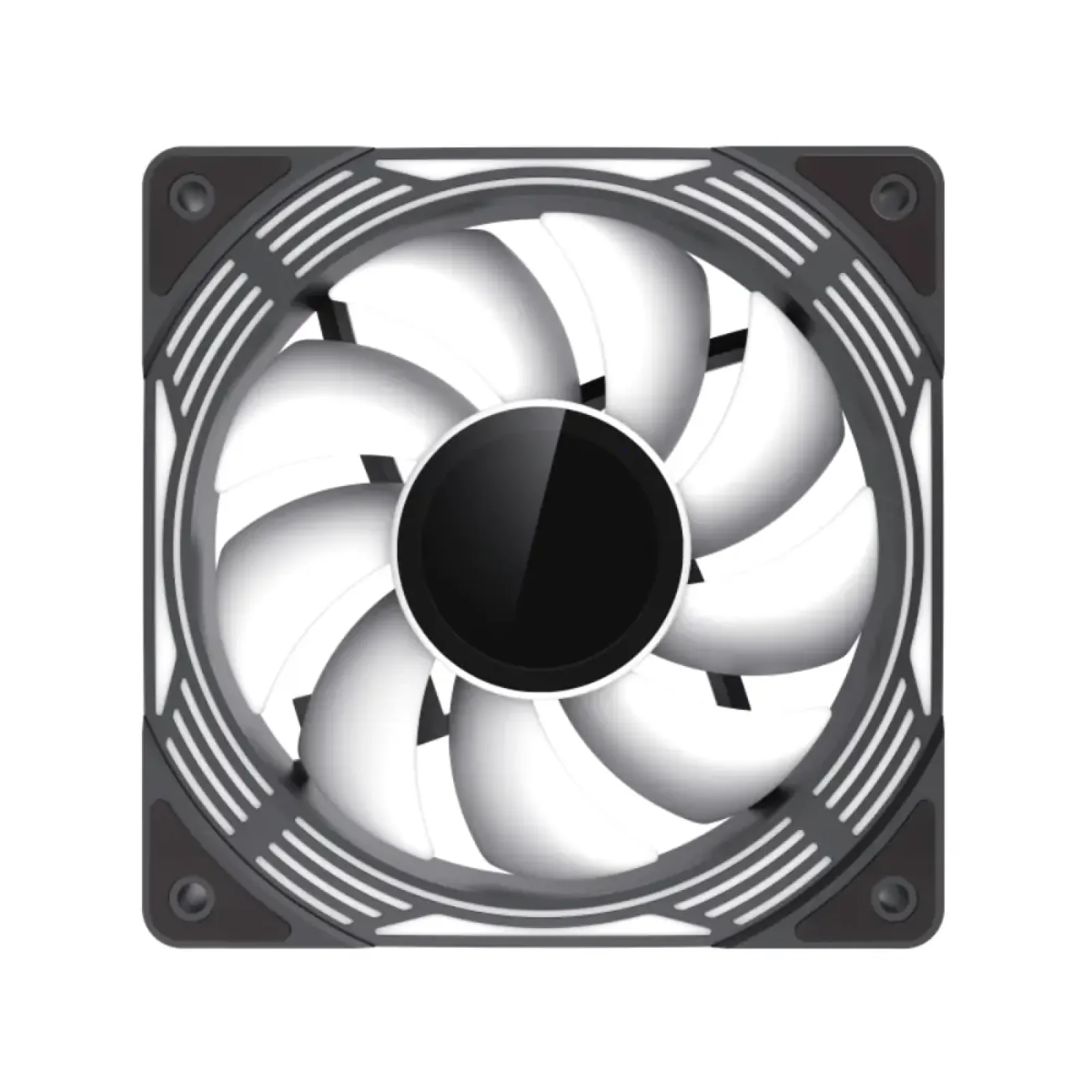 Кулер для корпусу GAMEMAX 120 мм, 4pin(M/F)/3pin(M/F), ARGB, PWM, чорна рамка FN12A-C8I FN12A-C8I UA