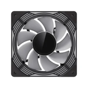 Кулер для корпусу GAMEMAX 120 мм, 4pin(M/F)/3pin(M/F), ARGB, PWM, чорна рамка, реверсивний FN12A-C8I-R (FN12A-C8I-R ) UA