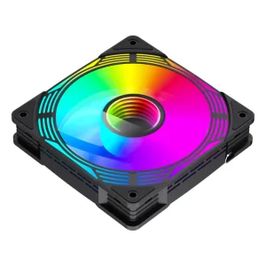 Кулер для корпусу GAMEMAX 120 мм, 4pin(M/F)/3pin(M/F), ARGB, PWM, чорна рамка, реверсивний FN12A-C8I-R (FN12A-C8I-R ) UA