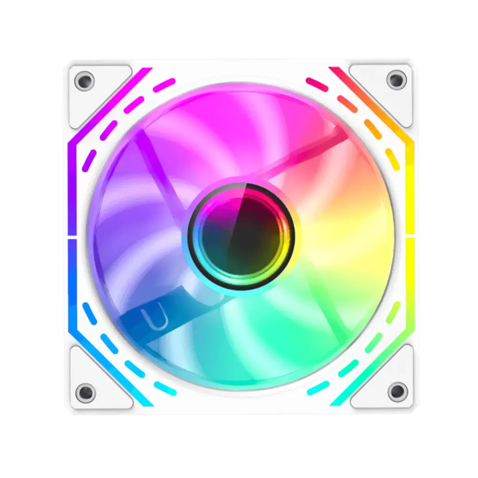 Кулер для корпусу GAMEMAX 120 мм, 4pin(M/F)/3pin(M/F), ARGB, PWM, білий, реверсивний FN12A-S2I-RW (FN12A-S2I-RW ) UA