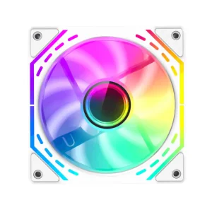Кулер для корпусу GAMEMAX 120 мм, 4pin(M/F)/3pin(M/F), ARGB, PWM, білий, реверсивний FN12A-S2I-RW (FN12A-S2I-RW ) UA