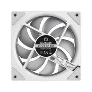 Кулер для корпусу GAMEMAX 120 мм, 4pin(M/F)/3pin(M/F), ARGB, PWM, білий, реверсивний FN12A-S2I-RW (FN12A-S2I-RW ) UA