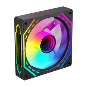 Кулер для корпусу GAMEMAX 120 мм, 4pin(M/F)/3pin(M/F), ARGB, PWM, чорна рамка, реверсивний FN12A-S2I-R FN12A-S2I-R UA