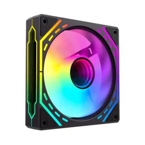 Кулер для корпусу GAMEMAX 120 мм, 4pin(M/F)/3pin(M/F), ARGB, PWM, чорна рамка, реверсивний FN12A-S2I-R FN12A-S2I-R UA