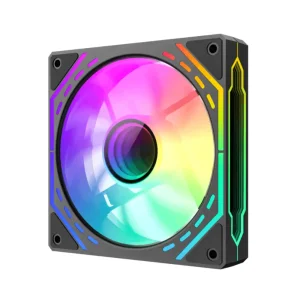 Кулер для корпусу GAMEMAX 120 мм, 4pin(M/F)/3pin(M/F), ARGB, PWM, чорна рамка, реверсивний FN12A-S2I-R FN12A-S2I-R UA