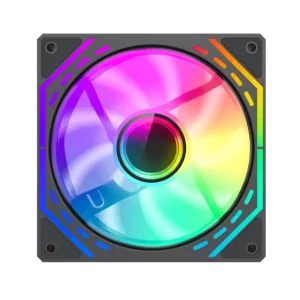 Кулер для корпусу GAMEMAX 120 мм, 4pin(M/F)/3pin(M/F), ARGB, PWM, чорна рамка, реверсивний FN12A-S2I-R FN12A-S2I-R UA