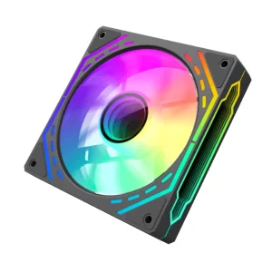 Кулер для корпусу GAMEMAX 120 мм, 4pin(M/F)/3pin(M/F), ARGB, PWM, чорна рамка, реверсивний FN12A-S2I-R FN12A-S2I-R UA