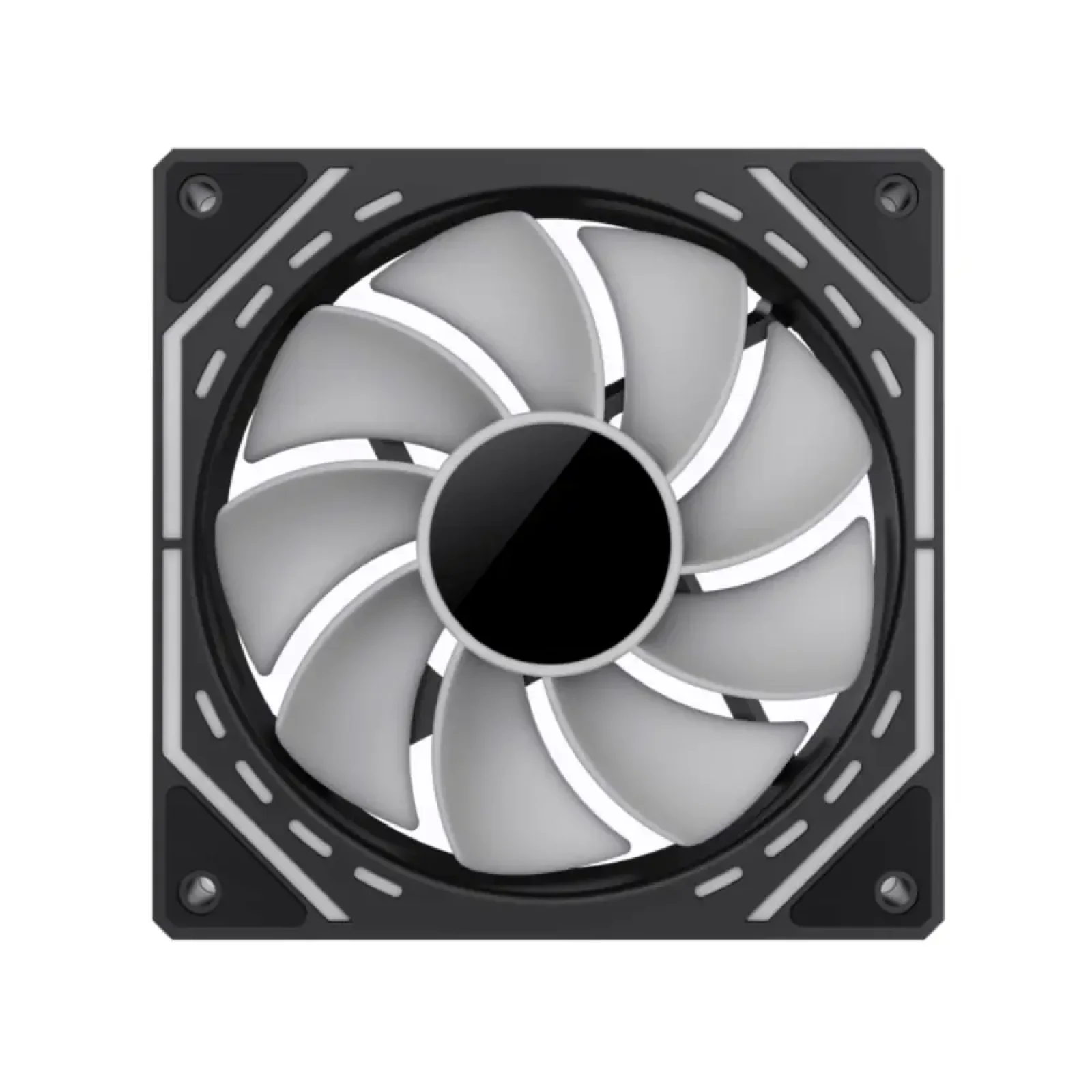 Кулер для корпусу GAMEMAX 120 мм, 4pin(M/F)/3pin(M/F), ARGB, PWM, чорна рамка, реверсивний FN12A-S2I-R FN12A-S2I-R UA