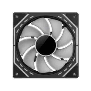 Кулер для корпусу GAMEMAX 120 мм, 4pin(M/F)/3pin(M/F), ARGB, PWM, чорна рамка, реверсивний FN12A-S2I-R FN12A-S2I-R UA