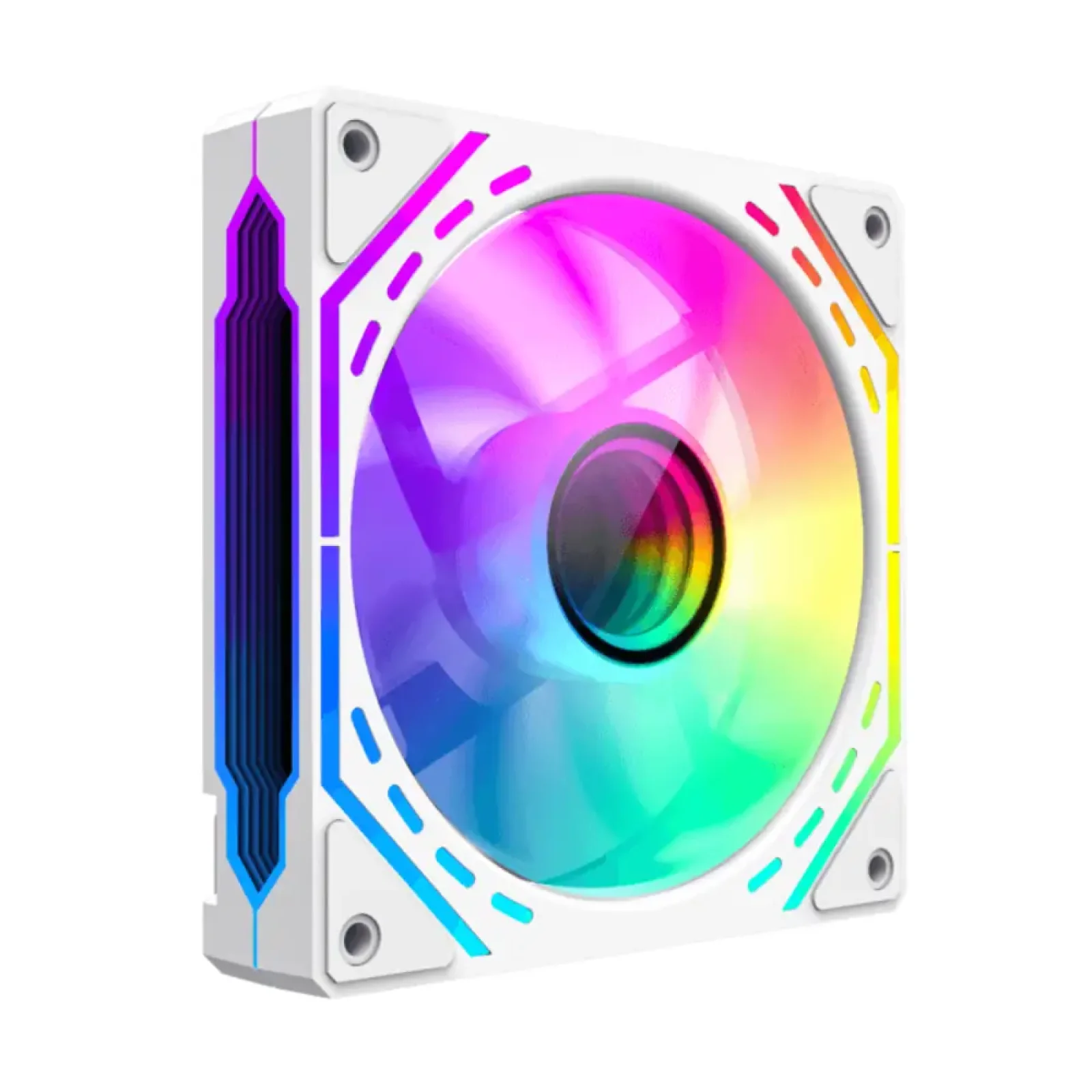 Кулер для корпусу GAMEMAX 120 мм, 4pin(M/F)/3pin(M/F), ARGB, PWM, білий FN12A-S2I-W FN12A-S2I-W UA