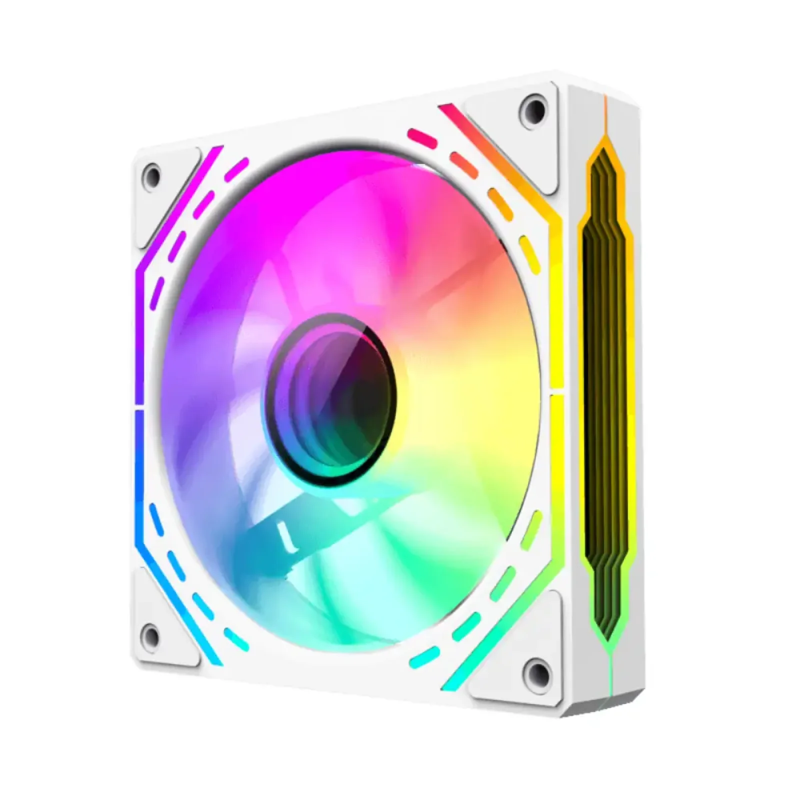Кулер для корпусу GAMEMAX 120 мм, 4pin(M/F)/3pin(M/F), ARGB, PWM, білий FN12A-S2I-W FN12A-S2I-W UA