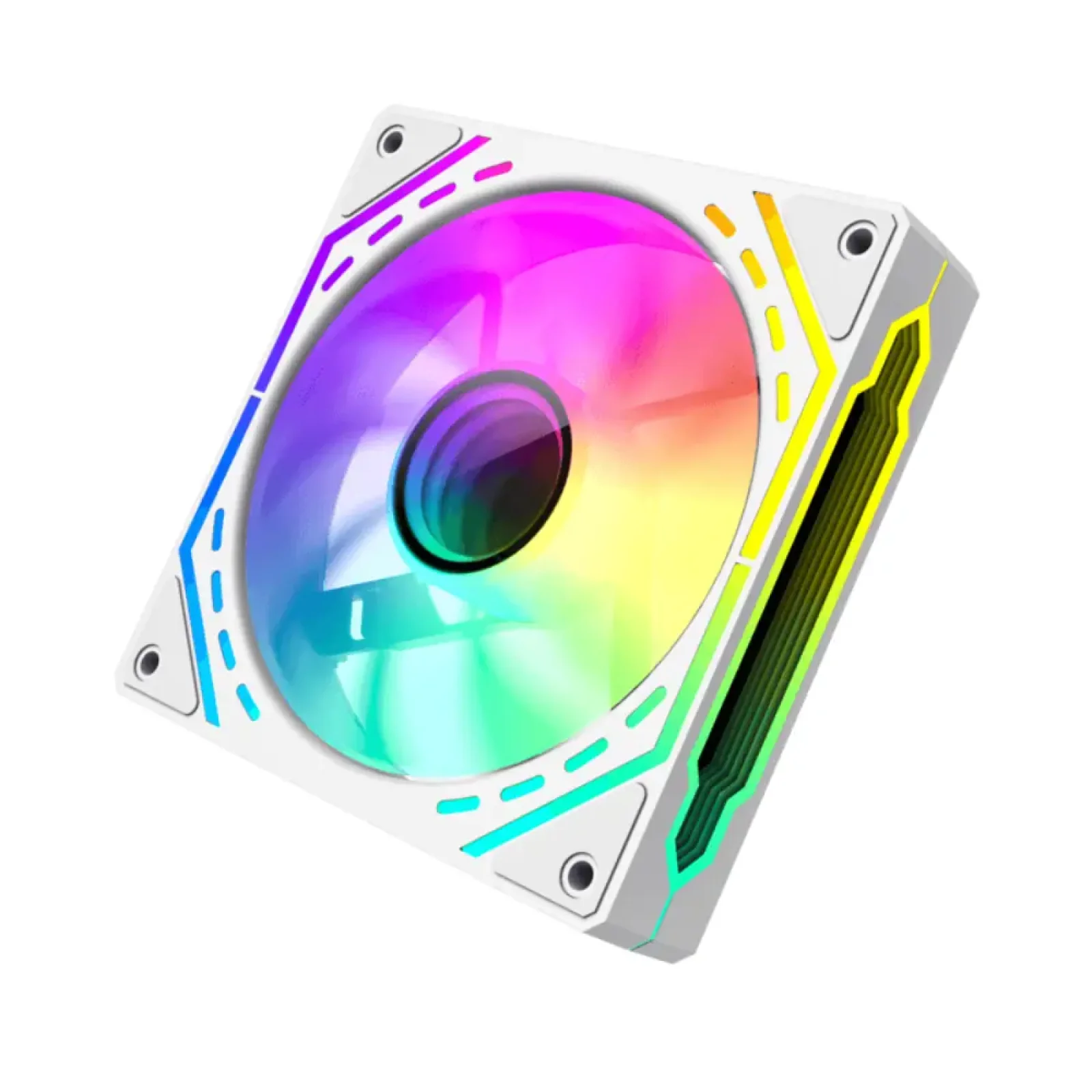 Кулер для корпусу GAMEMAX 120 мм, 4pin(M/F)/3pin(M/F), ARGB, PWM, білий FN12A-S2I-W FN12A-S2I-W UA