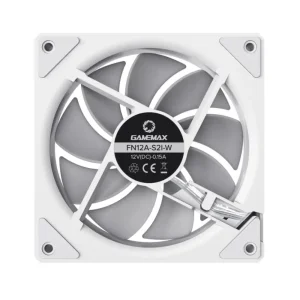 Кулер для корпусу GAMEMAX 120 мм, 4pin(M/F)/3pin(M/F), ARGB, PWM, білий FN12A-S2I-W FN12A-S2I-W UA