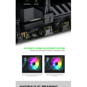 Кулер для корпусу GAMEMAX 120 мм, 4pin(M/F)/3pin(M/F), ARGB, PWM, чорна рамка FN12A-S2I (FN12A-S2I ) UA