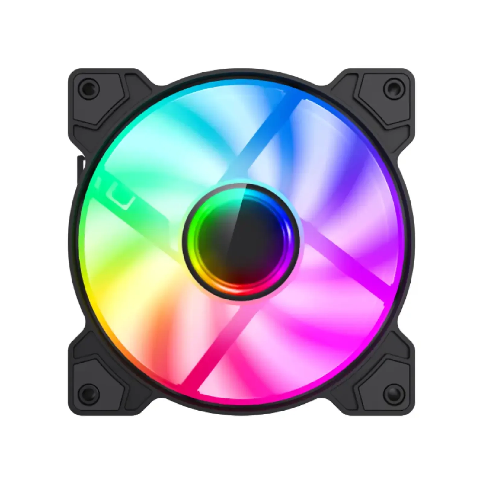 Кулер для корпусу GAMEMAX 120 мм, 3pin(F),SM2.5-4PIN(M) SATA, 2PIN LED, ARGB HUB, чорна рамка FN12A-M6I FN12A-M6I UA