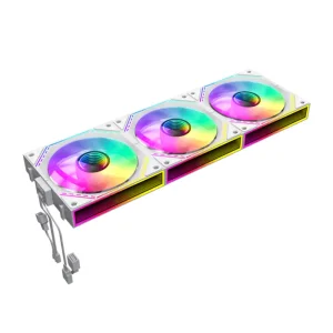 Кулер для корпусу GAMEMAX КІТ 3х120мм,4pin(M/F)/3pin(M/F) , ARGB, PWM, білий, FN12A-S3I-W UA