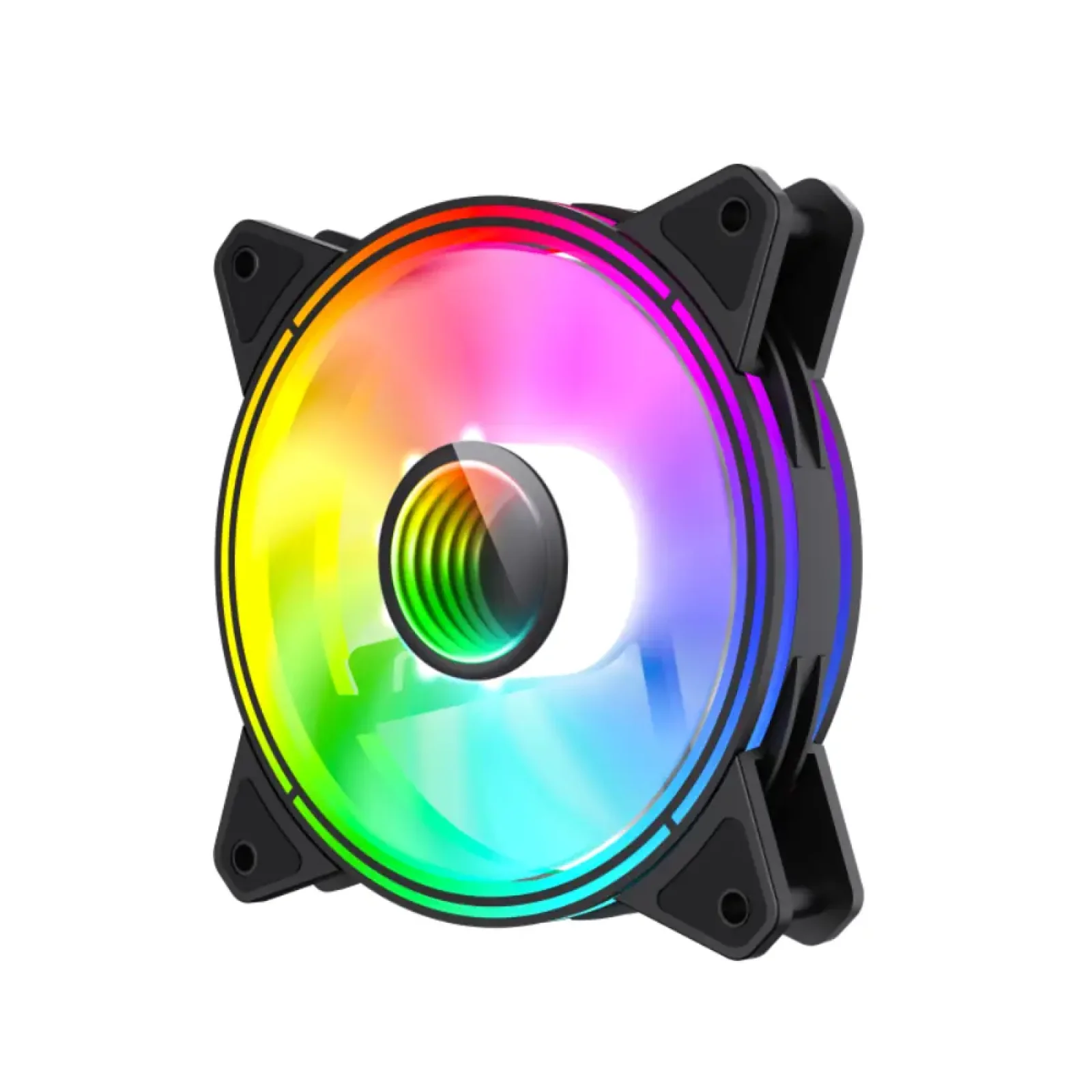 Кулер для корпусу GAMEMAX 120 мм, 3pin(M/F)/3+4pin Molex ARGB, чорна рамка FN-12Rainbow-Q-Infinity (FN-12Rainbow-Q-Infinity ) UA