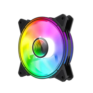 Кулер для корпусу GAMEMAX 120 мм, 3pin(M/F)/3+4pin Molex ARGB, чорна рамка FN-12Rainbow-Q-Infinity (FN-12Rainbow-Q-Infinity ) UA