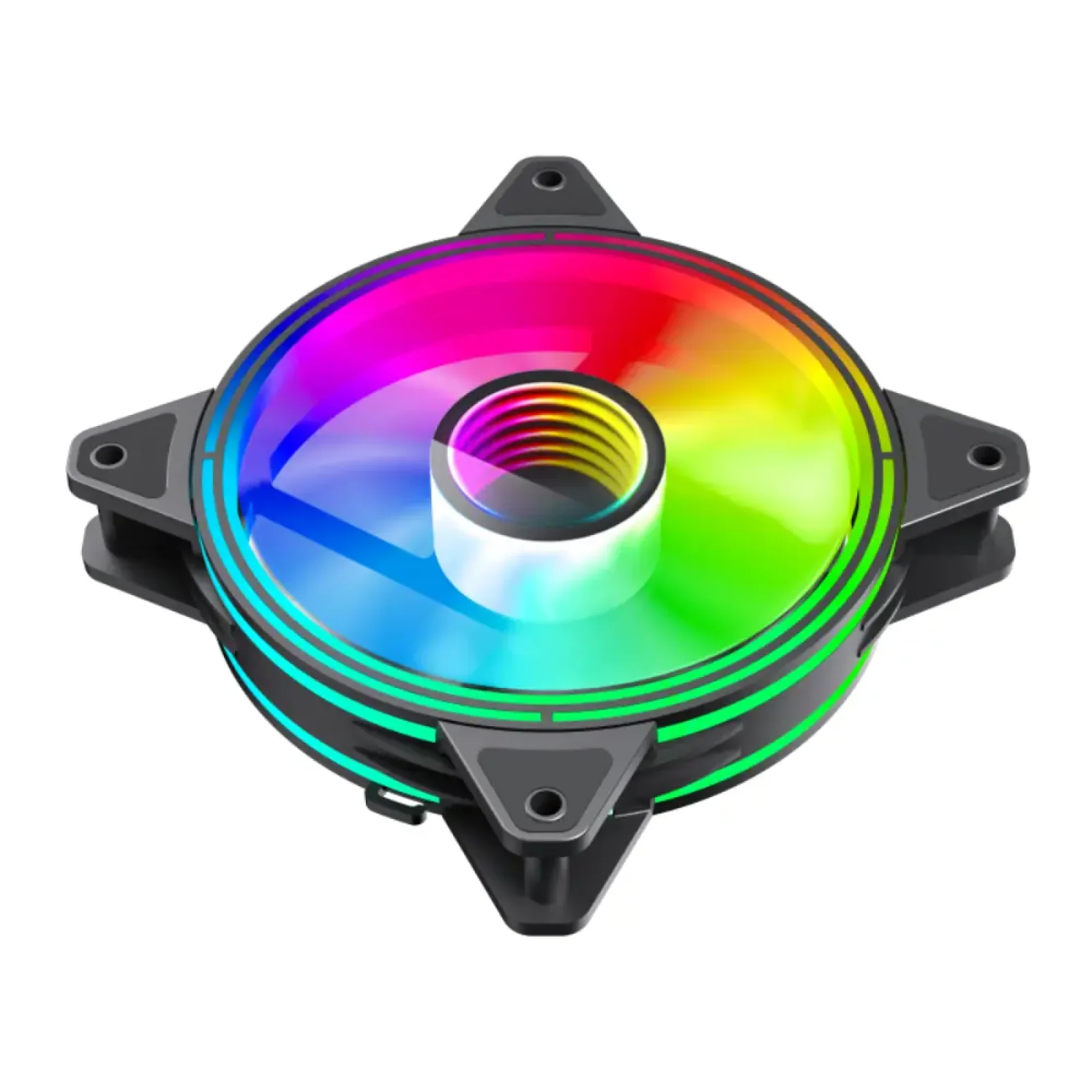 Кулер для корпусу GAMEMAX 120 мм, 3pin(M/F)/3+4pin Molex ARGB, чорна рамка FN-12Rainbow-Q-Infinity (FN-12Rainbow-Q-Infinity ) UA