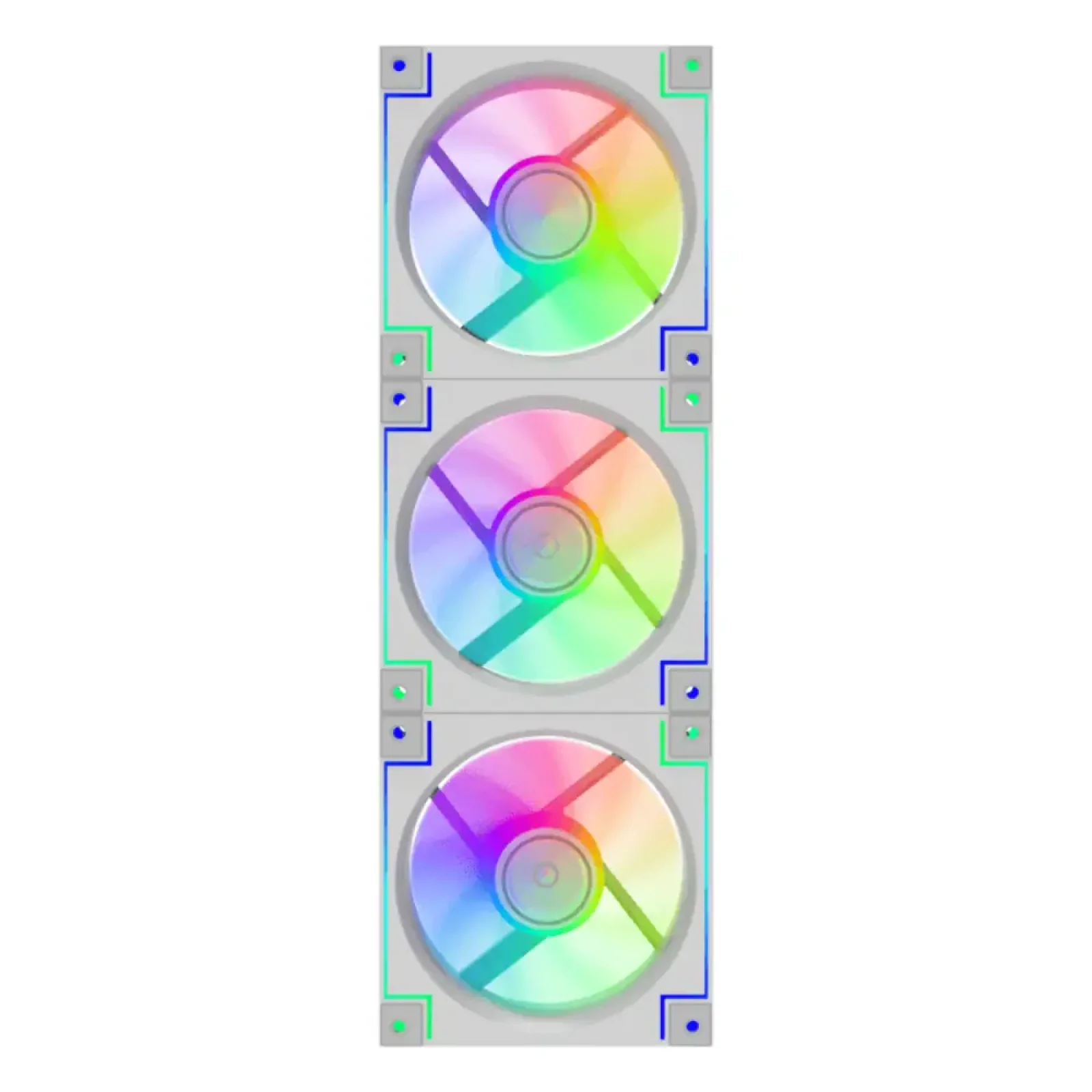 Кулер для корпусу GAMEMAX 120мм КІТ 3*120мм mm Black frame ARGB Fan 3 in 1 Kit RD300 WH UA