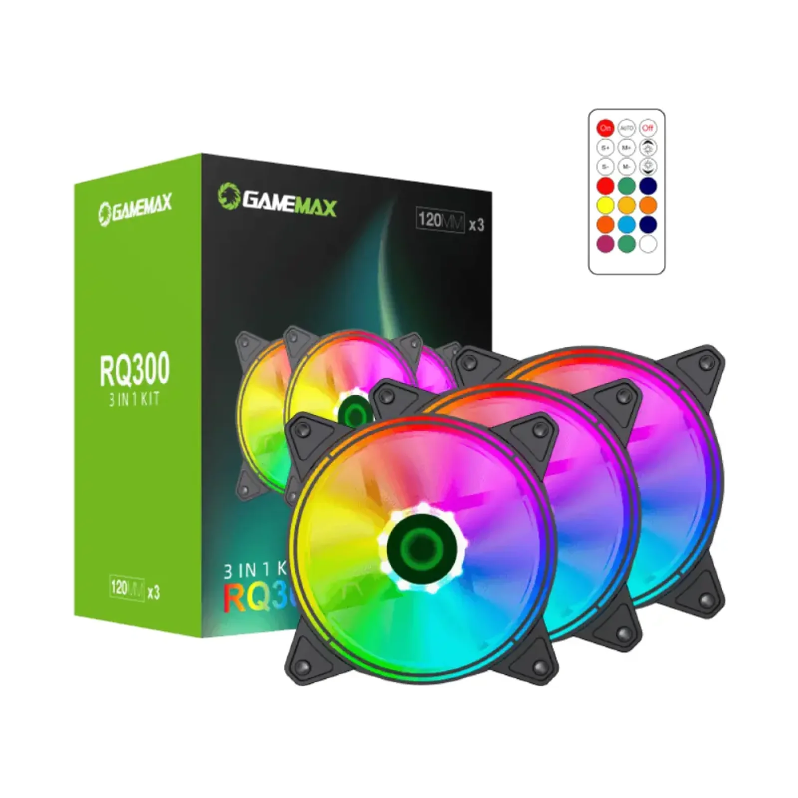 Кулер для корпусу GAMEMAX 120мм КІТ 3*120мм oling kit RQ 300 UA