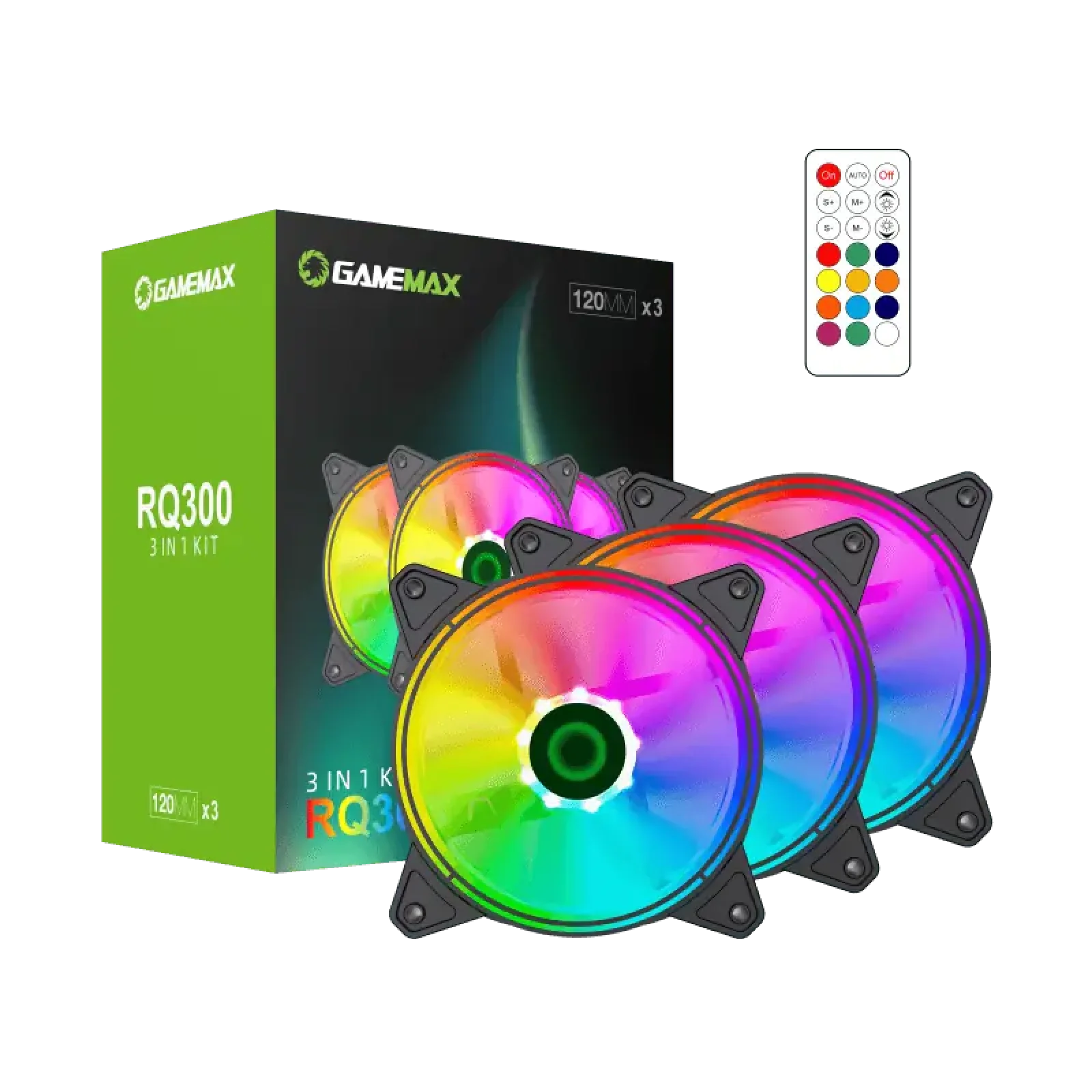 Кулер для корпусу GAMEMAX 120мм КІТ 3*120мм oling kit RQ 300 UA