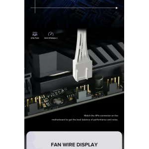 Кулер для корпусу GAMEMAX 120 мм, 4pin(M/F), 800~1600 rpm, MAX-30dB, PWM, білий, GMX-WFWT-PWM UA