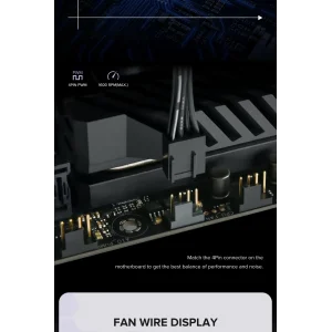 Кулер для корпуса GAMEMAX 120 мм, 4pin(M/F), 800~1600 rpm, MAX-30dB, PWM, чорний GMX-WFBK-PWM UA