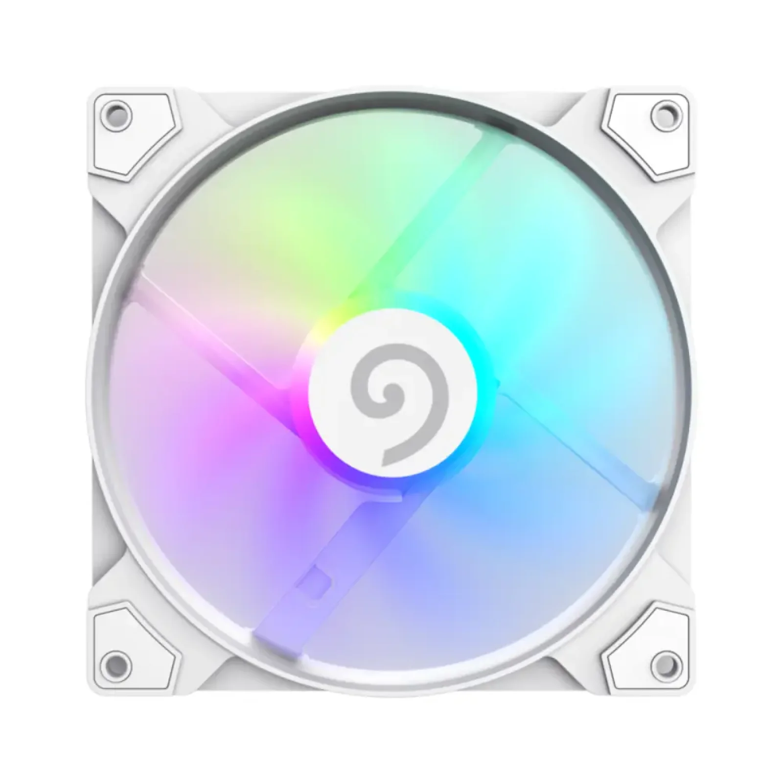 Кулер для корпусу GAMEMAX 140 мм, 4pin(M/F)/3pin(M/F), ARGB, PWM, білий FN14A-S5-W UA
