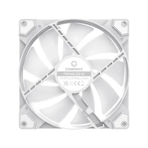 Кулер для корпусу GAMEMAX 140 мм, 4pin(M/F)/3pin(M/F), ARGB, PWM, білий FN14A-S5-W UA