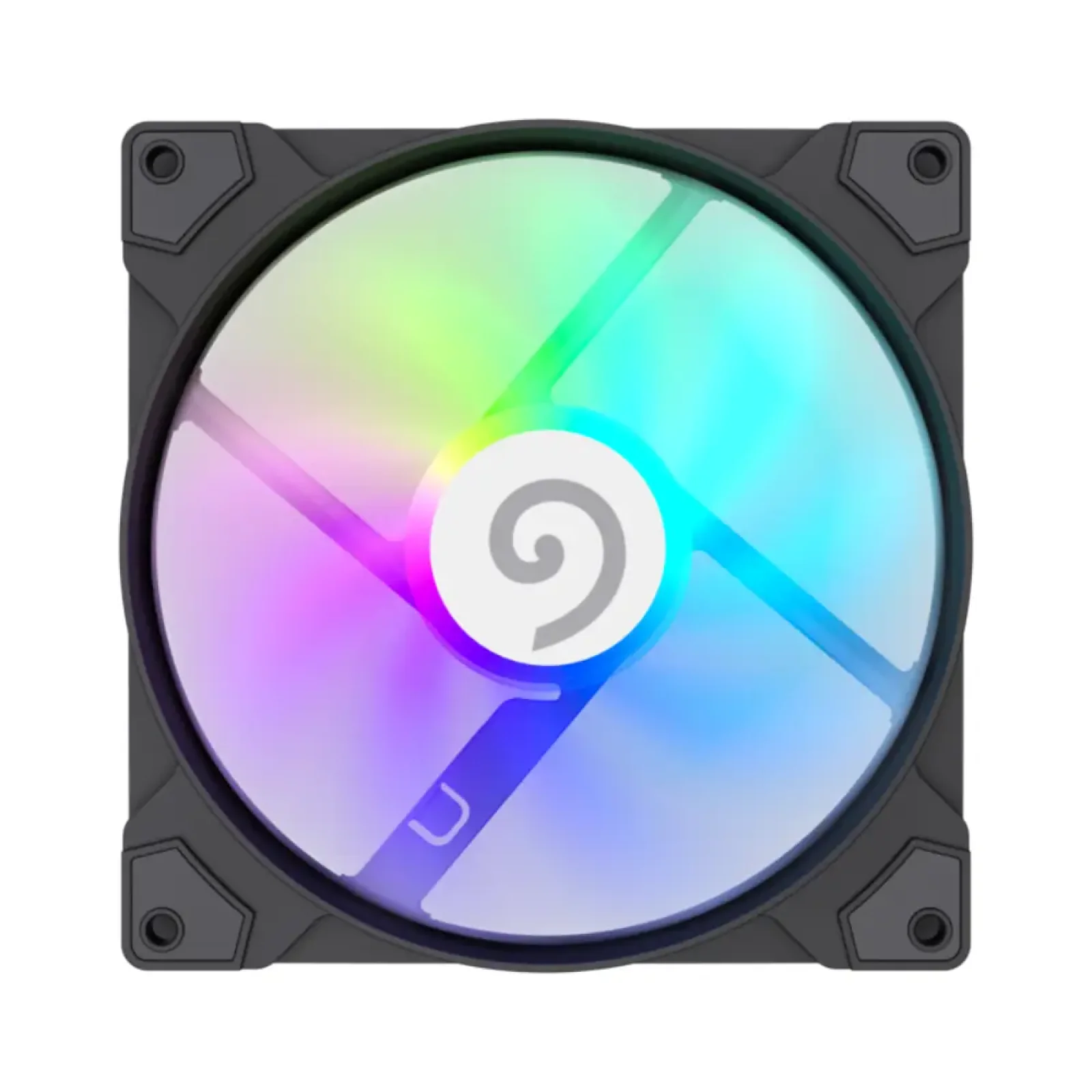 Кулер для корпусу GAMEMAX 140 мм, 4pin(M/F)/3pin(M/F), ARGB, PWM, чорна рамка FN14A-S5 UA