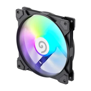 Кулер для корпусу GAMEMAX 140 мм, 4pin(M/F)/3pin(M/F), ARGB, PWM, чорна рамка FN14A-S5 UA