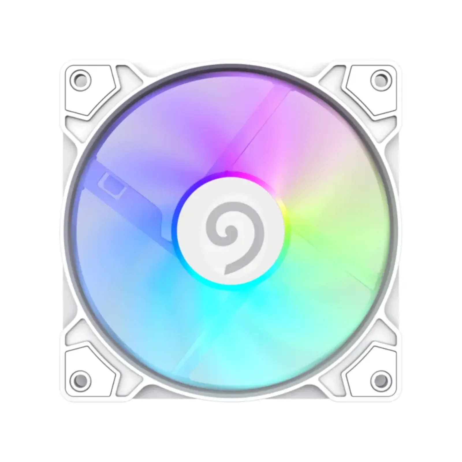 Кулер для корпусу GAMEMAX 120 мм, 4pin(M/F)/3pin(M/F), ARGB, PWM, білий FN12A-S5-W UA