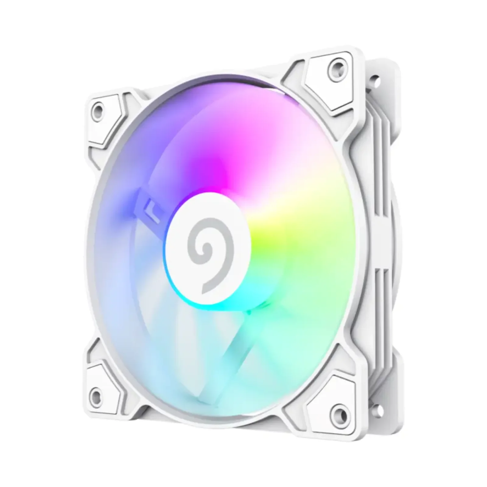 Кулер для корпусу GAMEMAX 120 мм, 4pin(M/F)/3pin(M/F), ARGB, PWM, білий FN12A-S5-W UA