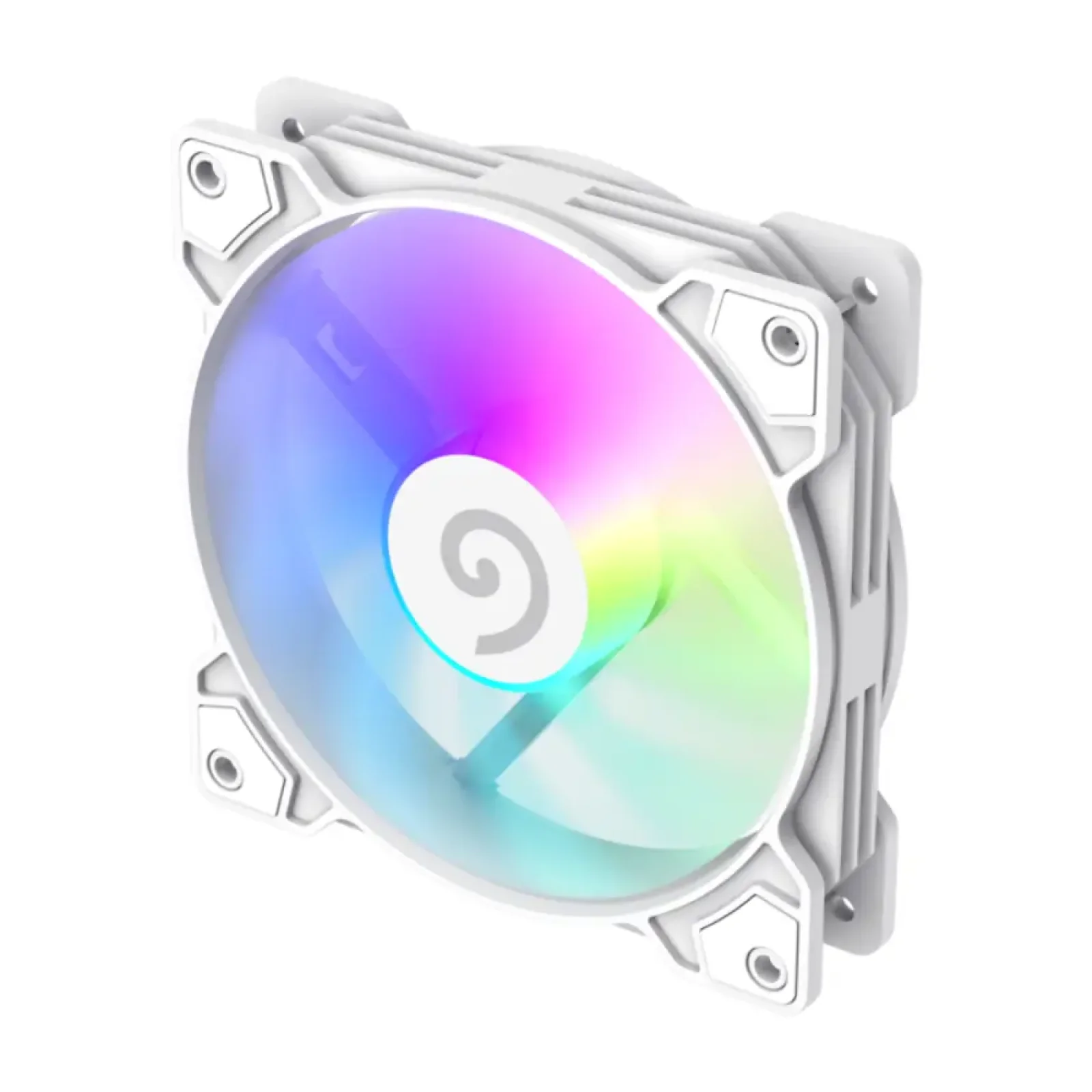 Кулер для корпусу GAMEMAX 120 мм, 4pin(M/F)/3pin(M/F), ARGB, PWM, білий FN12A-S5-W UA