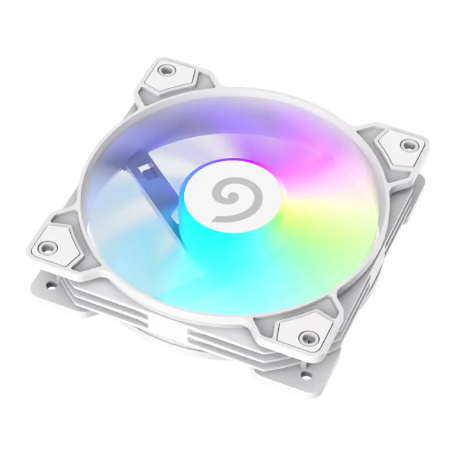 Кулер для корпусу GAMEMAX 120 мм, 4pin(M/F)/3pin(M/F), ARGB, PWM, білий FN12A-S5-W UA