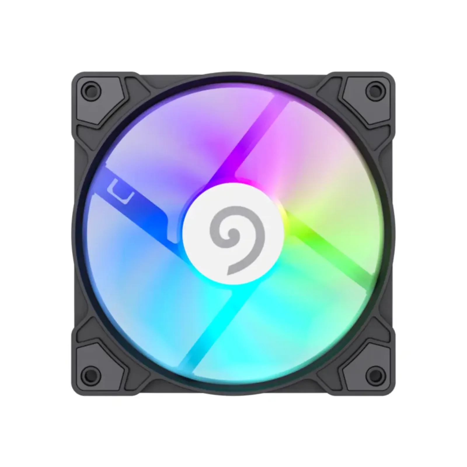 Кулер для корпусу GAMEMAX 120 мм, 4pin(M/F)/3pin(M/F), ARGB, PWM, чорна рамка FN12A-S5 UA